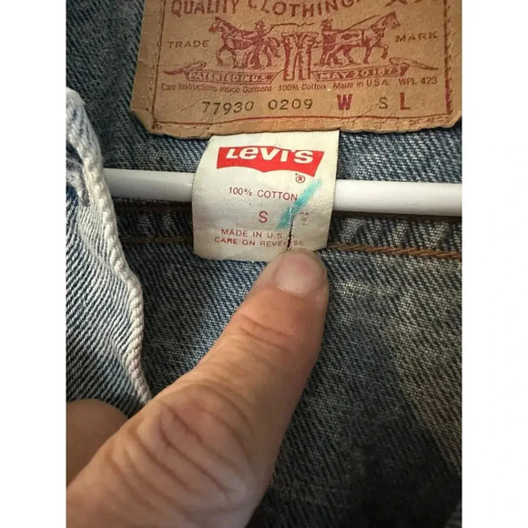 Vintage Levi's Blue Denim Jean Trucker Jacket Size Small - Picture 5 of 7